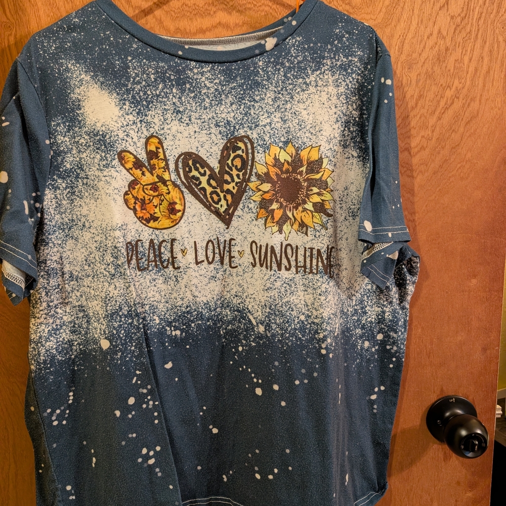 Peace Love Sunshine Blue T-Shirt